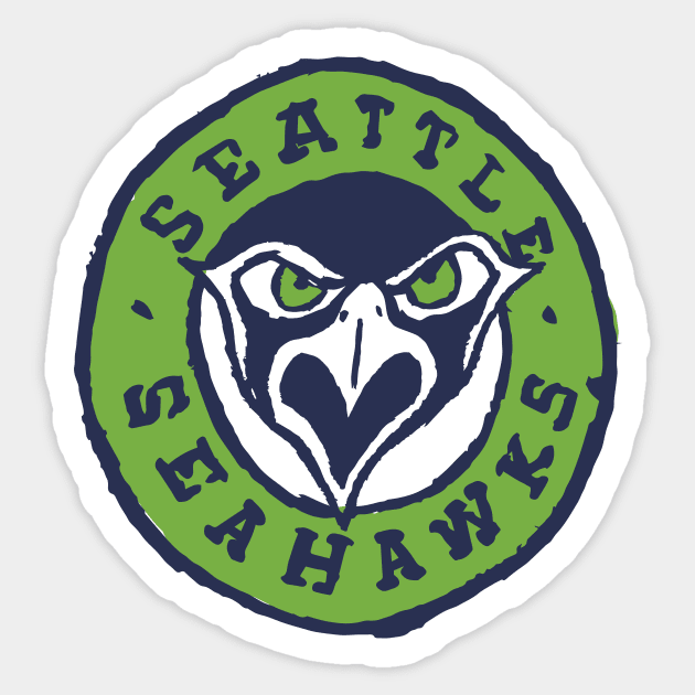 Seattle Seahaaaawks 12 Sticker by Very Simple Graph